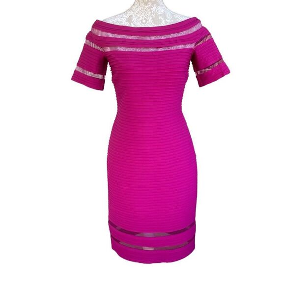 Tadashi Shoji Dresses & Skirts - Tadashi Shoji Kelly Pintuck Jersey Banded Midi Dress Size Small